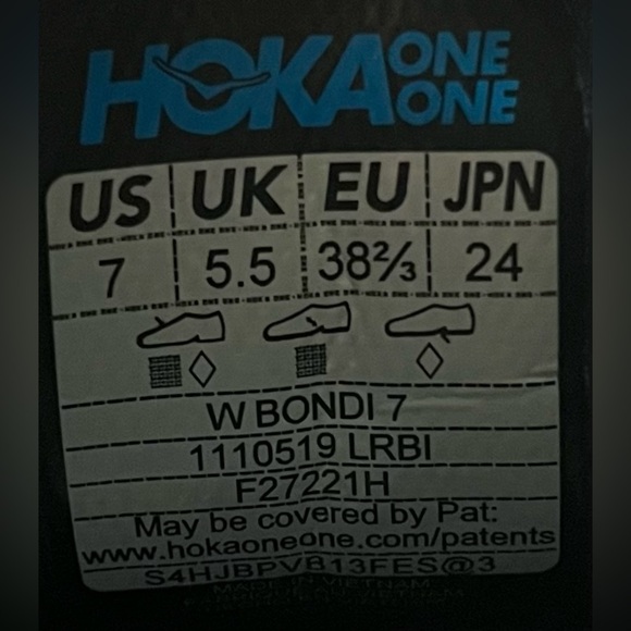 Hoka One One Bondi 7 CUSHIONED Womens Size 7 Running Shoes Sneakers Gray Blue - Picture 11 of 12